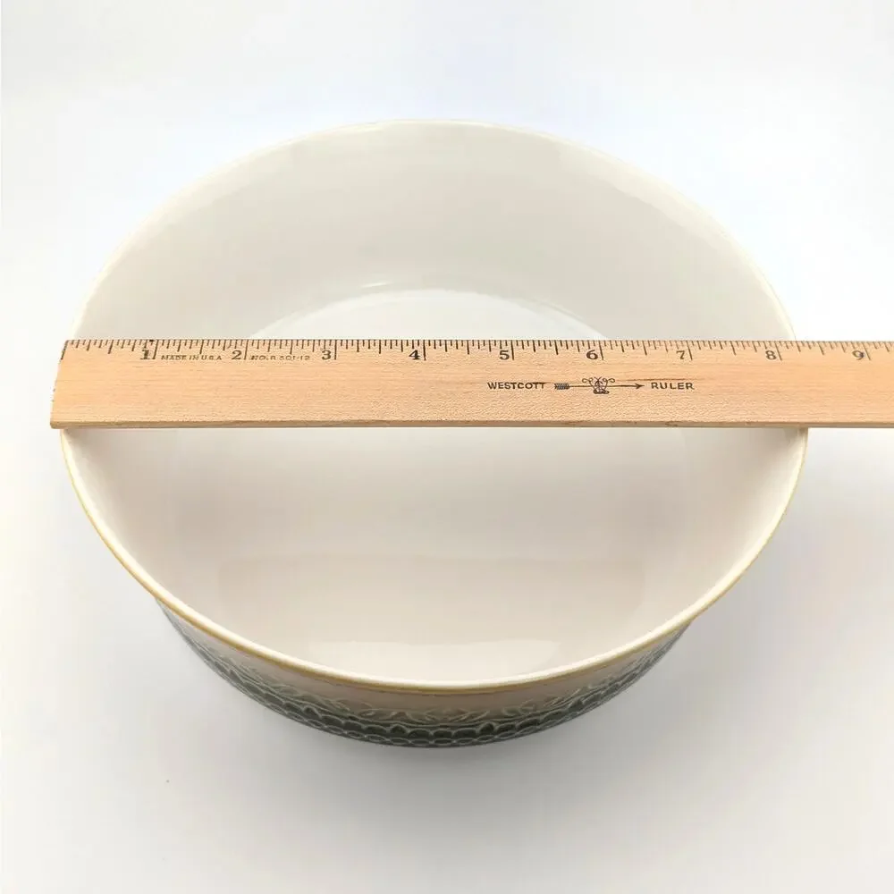 Vintage Syracuse Carefree Calypso China Montego Serving Bowl MCM Boho Gold Green